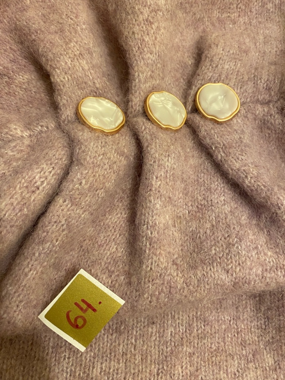 Zara Lavender Sleeveless Crew-Neck Sweater Vest with Shoulder Buttons. Size M . - Picture 7 of 7